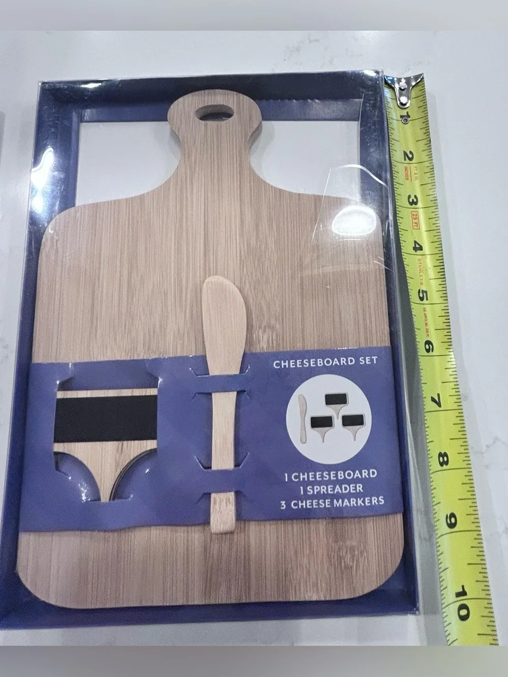 NIB- BAMBOO CHEESE BOARD SET OF 2 WITH ACCESSORIES
